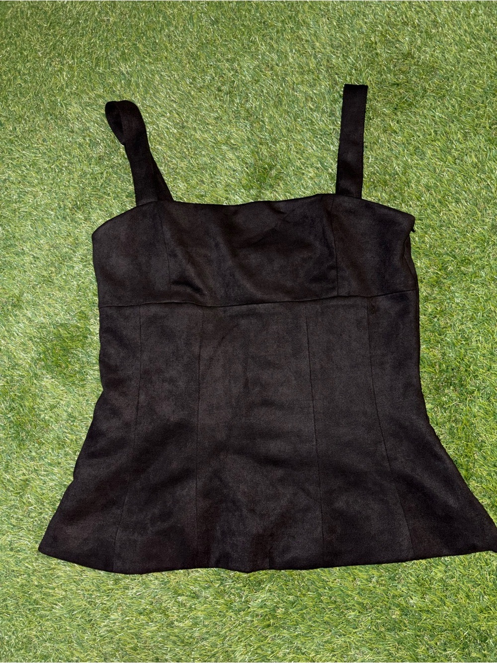 Emerson Fry Black Square-Neck Tank with Wide Straps